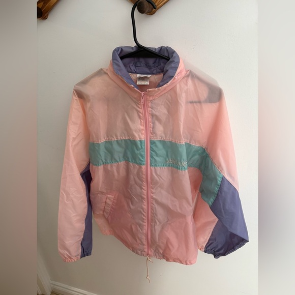VINTAGE- 80s WINDBREAKER- BROOKS - WOMAN- RUNNING JACKET- Large - Picture 1 of 8
